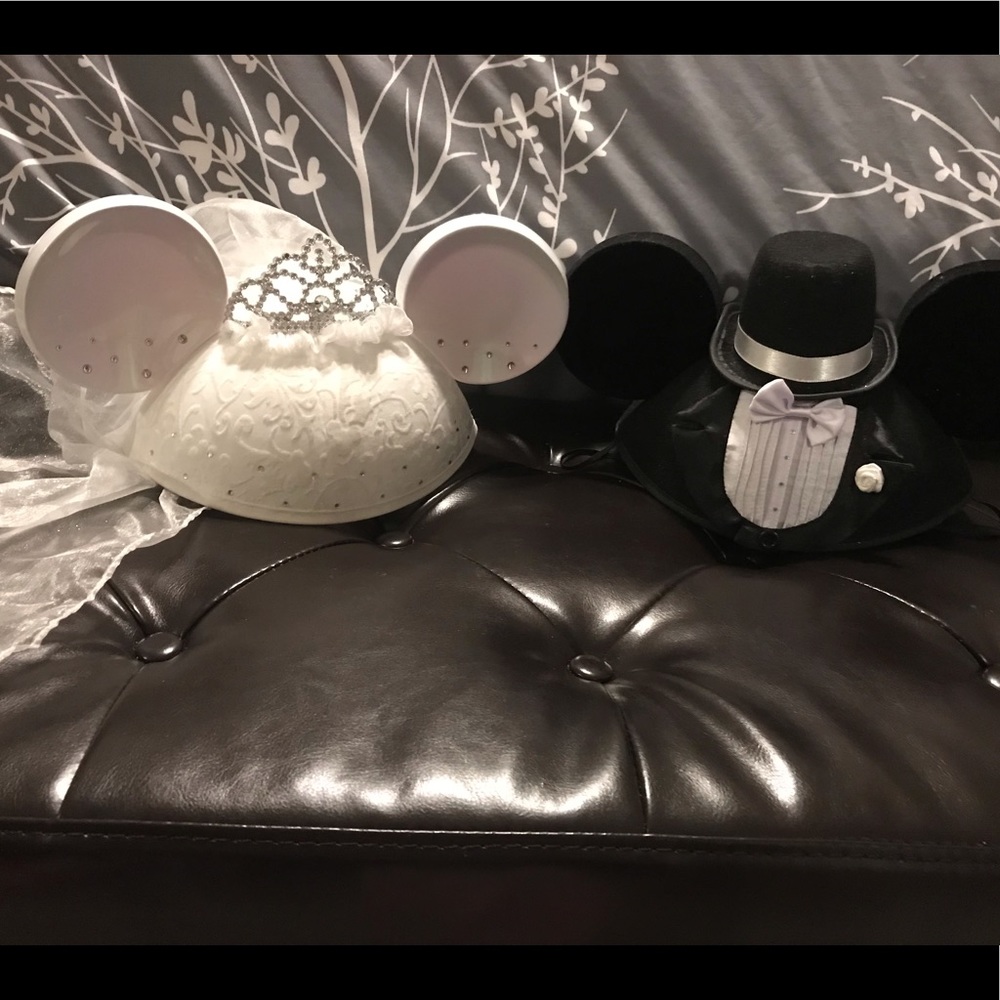 Mickey and Minnie bride and groom ears